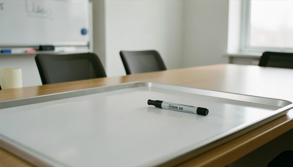 A printed specification open at a numbered clause beside a laptop showing a stream of XML stanzas.